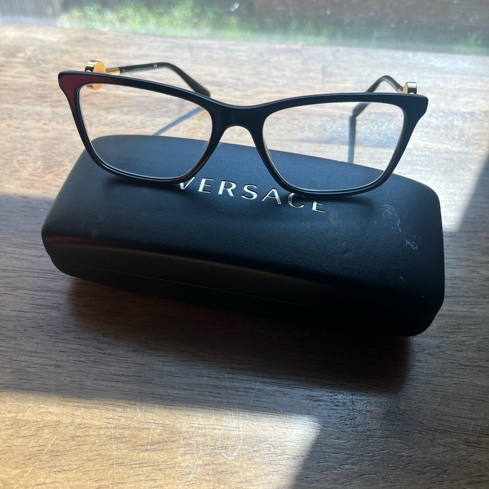 Versace Black Cat-Eye Glasses